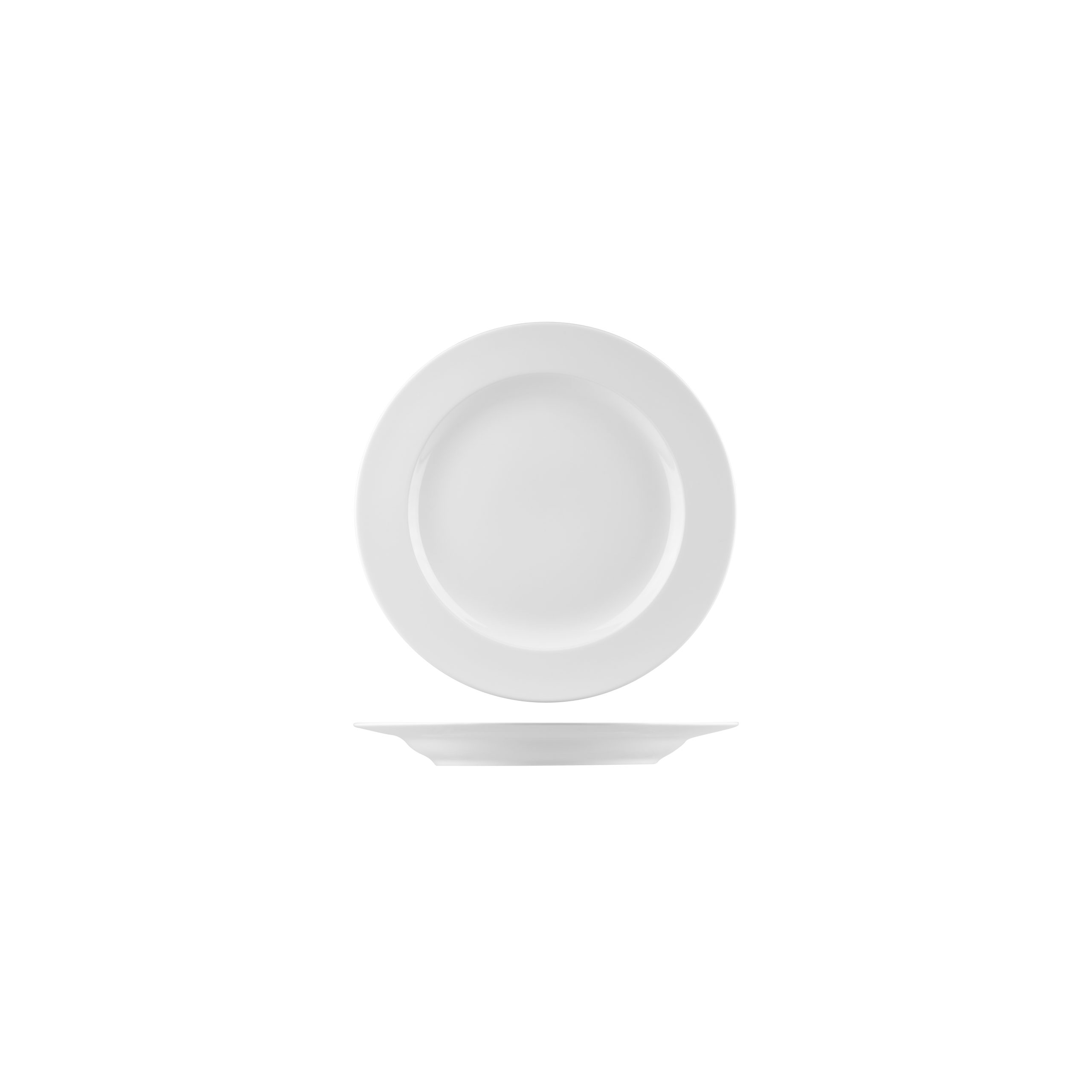 Australian Fine China Prelude Round Plate - Wide Rim - 165mm - White (Pack of 12)