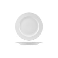 Australian Fine China Prelude Round Plate - Wide Rim - 230mm - White (Pack of 12)