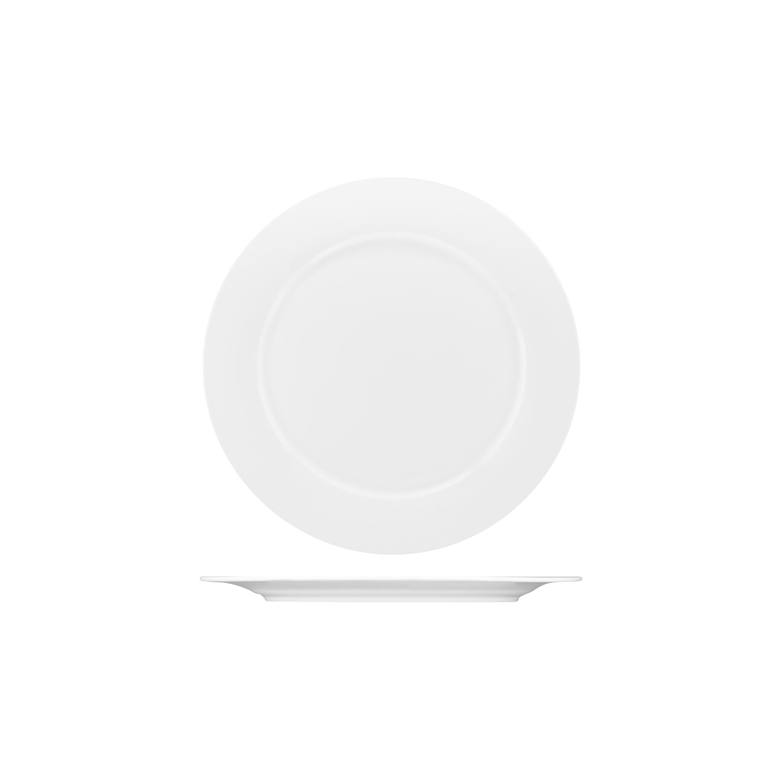 Australian Fine China Pacific Round Plate - Wide Rim - 305mm - White (Pack of 12)