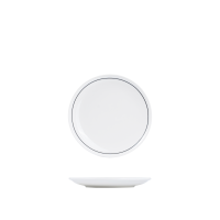 RAK Porcelain Princeton Round Coupe Plate - 180mm - White with Black Line (Pack of 24)