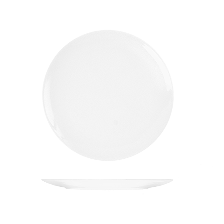 Le Ballet Bravura Round Flat Coupe Plate - 230mm - White (Pack of 12)
