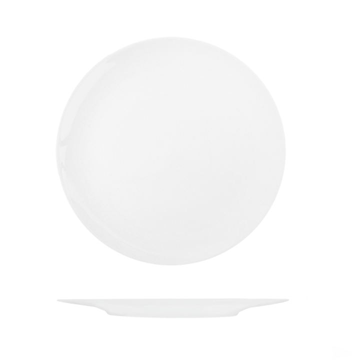 Le Ballet Bravura Round Flat Coupe Plate - 270mm - White (Pack of 12)