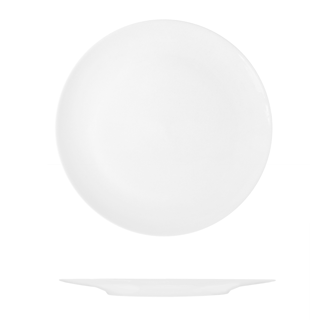 Le Ballet Bravura Round Flat Coupe Plate - 300mm - White (Pack of 6)