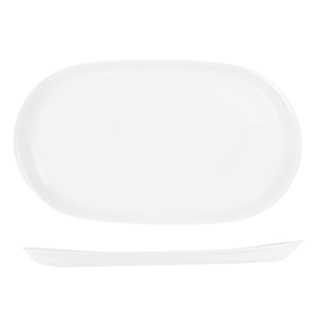 Le Ballet Bravura Coupe Serving Platter - 550x330mm - White (Pack of 6)