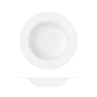 Le Ballet Fedra Round Bowl - Flat Wide Rim - 630ml - White (Pack of 12)