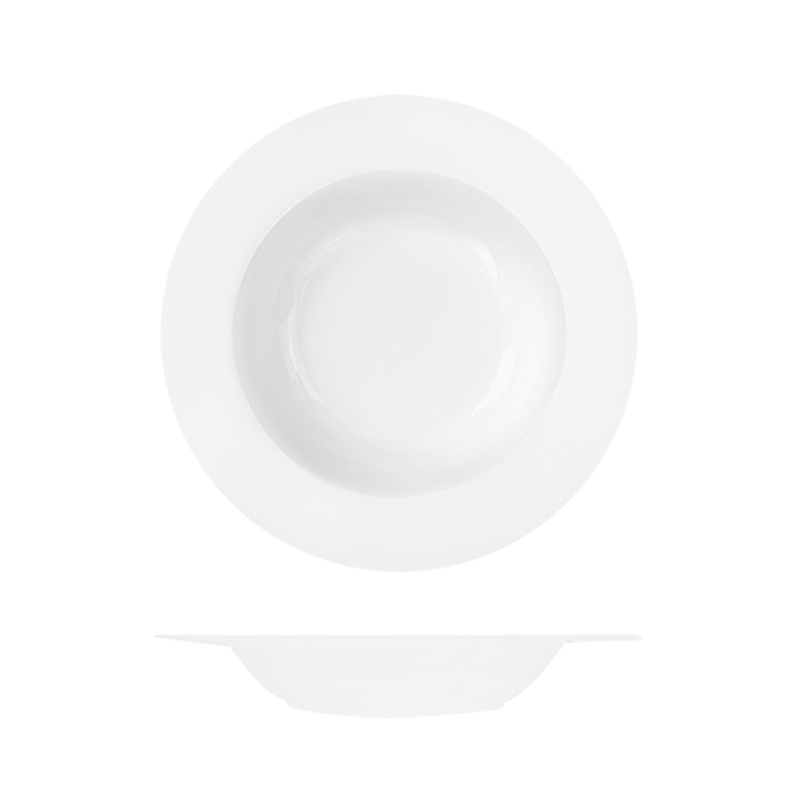 Le Ballet Fedra Round Bowl - Flat Wide Rim - 630ml - White (Pack of 12)