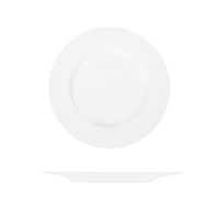 Le Ballet Fedra Round Plate - Flat Wide Rim - 220mm - White (Pack of 12)