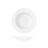 Le Ballet Fedra Round Bowl - Flat Wide Rim - 370ml - White (Pack of 12)