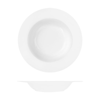 Le Ballet Fedra Round Bowl - Flat Wide Rim - 890ml - White (Pack of 6)