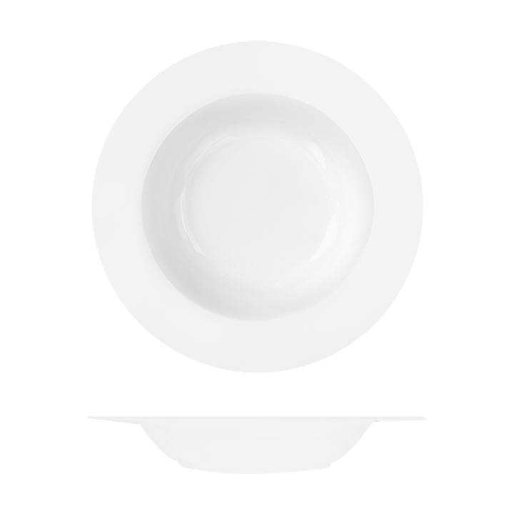 Le Ballet Fedra Round Bowl - Flat Wide Rim - 890ml - White (Pack of 6)