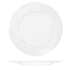 Le Ballet Spectra Round Plate - Flat Wide Rim - 330mm - White (Pack of 6)