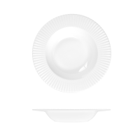 Le Ballet Spectra Round Bowl - Flat Wide Rim - 370ml - White (Pack of 12)