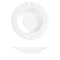 Le Ballet Spectra Round Bowl - Flat Wide Rim - 890ml - White (Pack of 6)