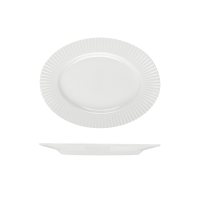 Le Ballet Spectra Oval Platter - Flat Wide Rim - 255x195mm - White (Pack of 12)