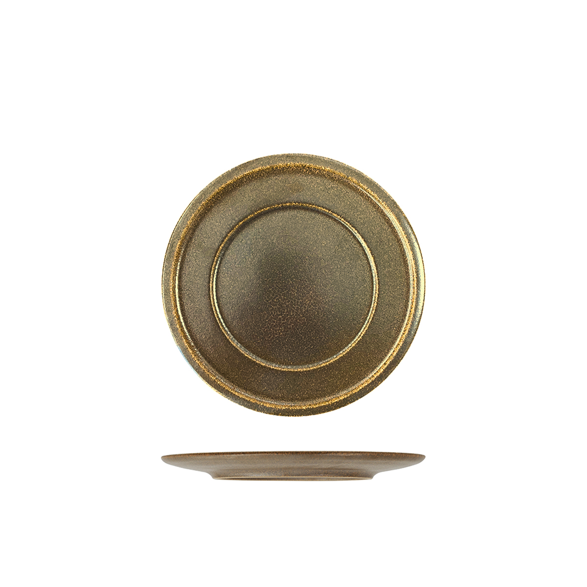 Rakstone Rust Round Plate - Wide Rim - 240mm (Pack of 12)