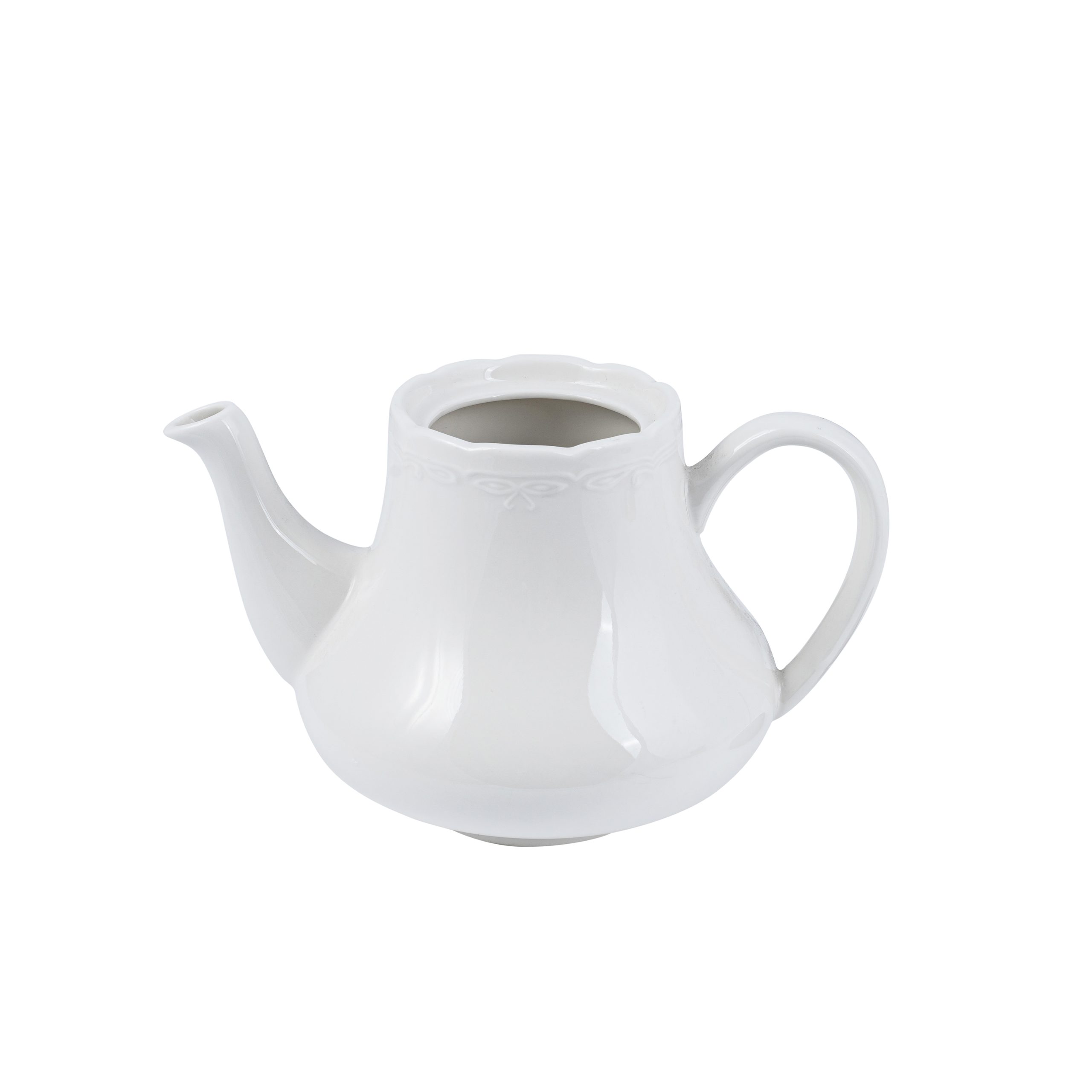 Australian Fine China Renaissance Teapot - 1220ml - White (Pack of 12)