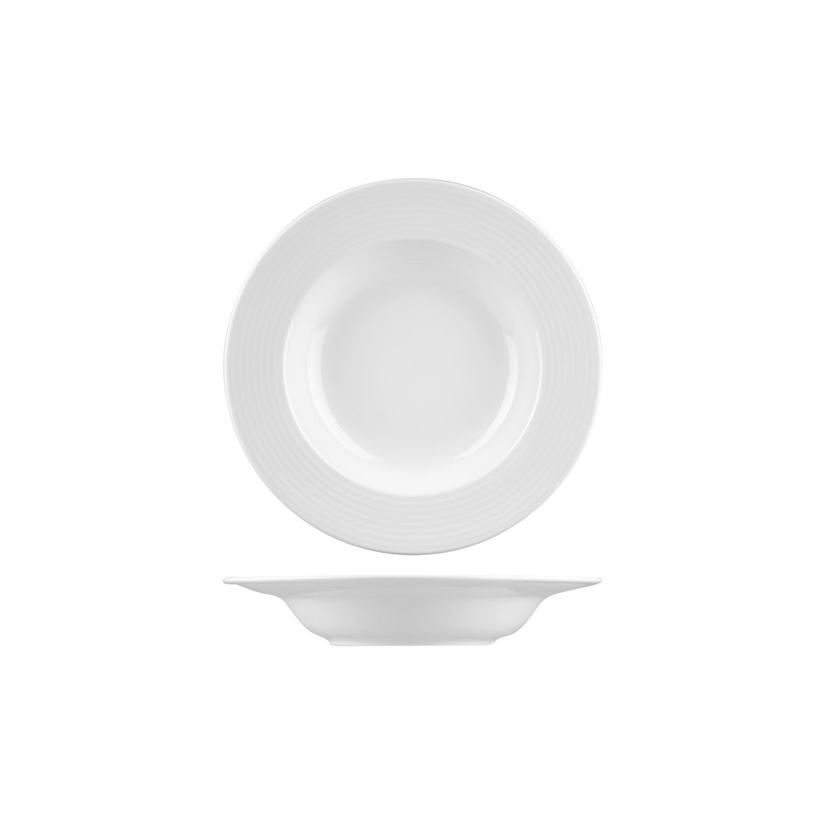 RAK Porcelain Rondo Round Bowl - Wide Rim - 200ml - White (Pack of 12)