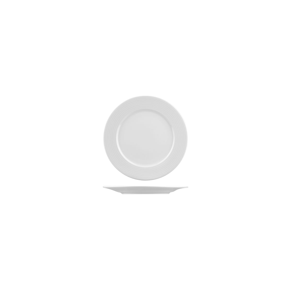 RAK Porcelain Rondo Round Plate - Wide Rim - 140mm - White (Pack of 24)