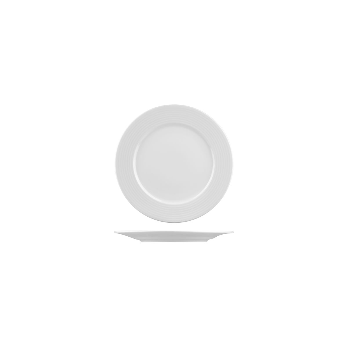 RAK Porcelain Rondo Round Plate - Wide Rim - 170mm - White (Pack of 24)