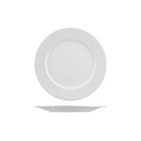 RAK Porcelain Rondo Round Plate - Wide Rim - 240mm - White (Pack of 6)