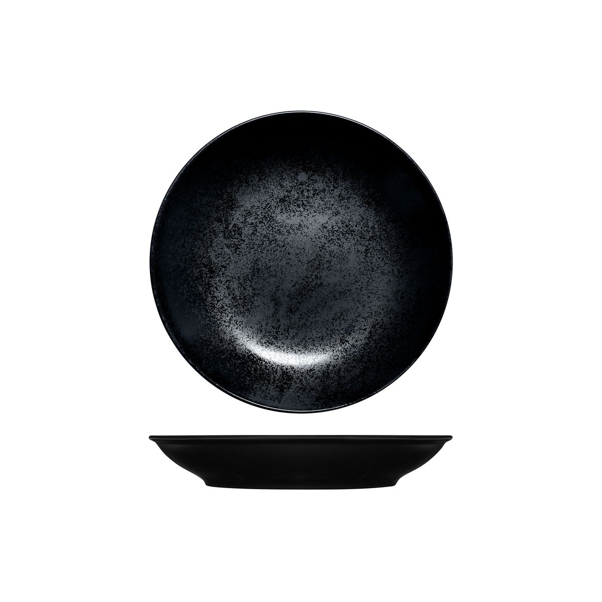 RAK Porcelain Karbon Black Round Coupe Bowl - 800ml (Pack of 12)