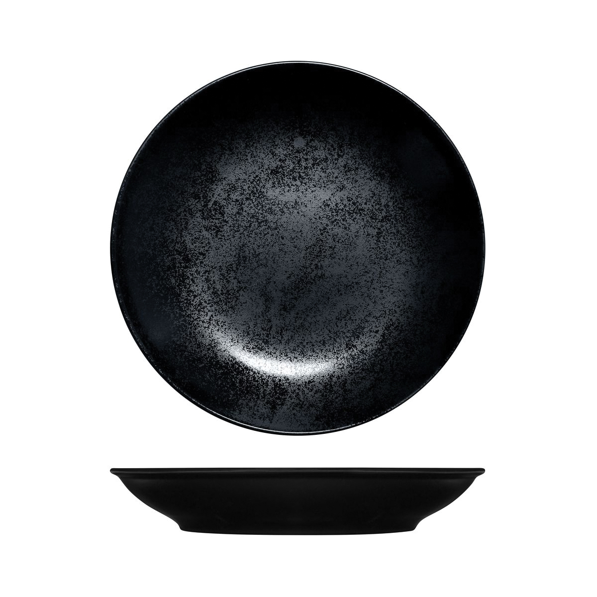 RAK Porcelain Karbon Black Round Coupe Bowl - 1600ml (Pack of 12)
