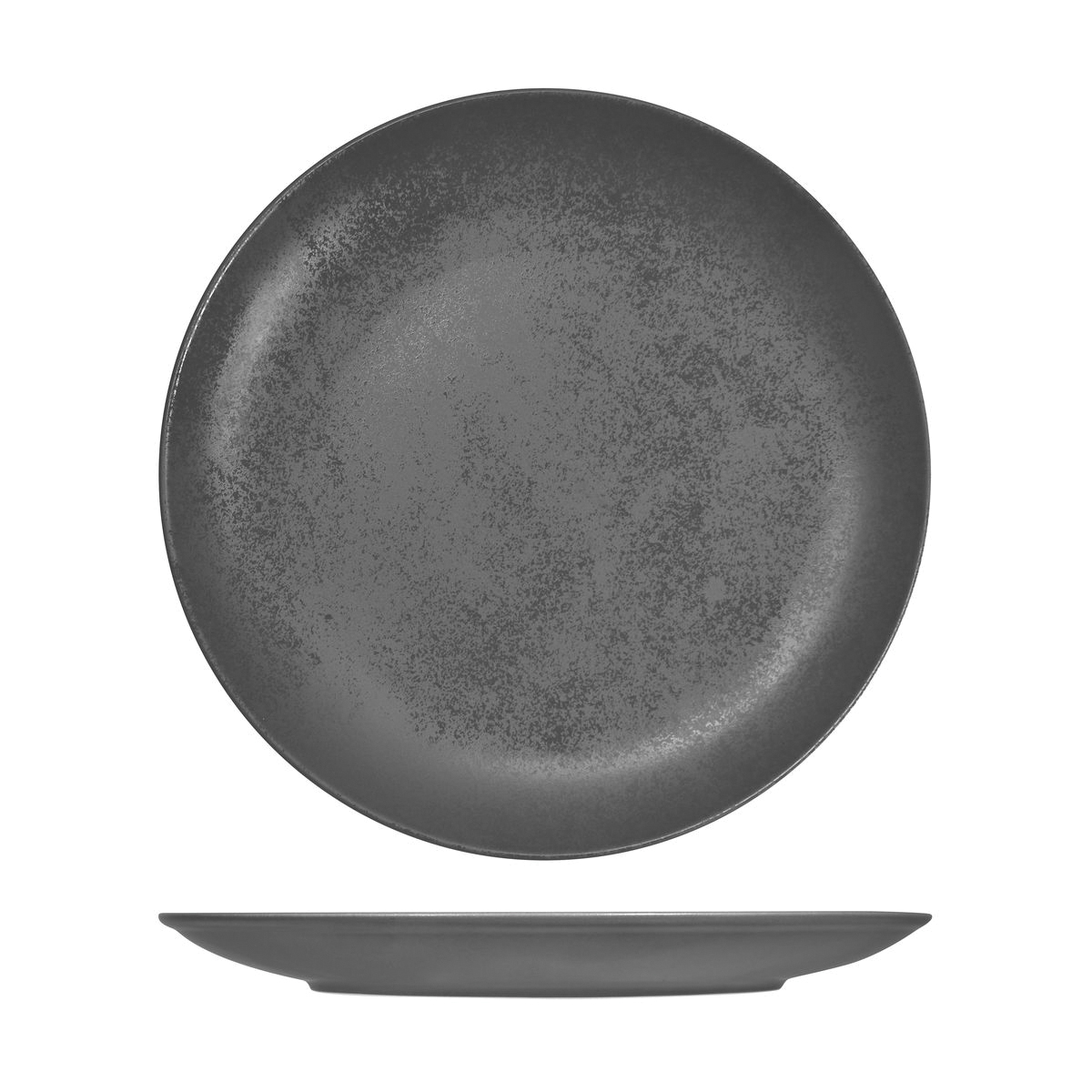 RAK Porcelain Karbon Shale Round Coupe Plate - 290mm (Pack of 12)