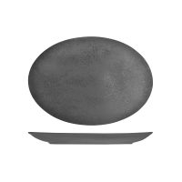 RAK Porcelain Karbon Shale Oval Coupe Plate - 320x230mm (Pack of 6)