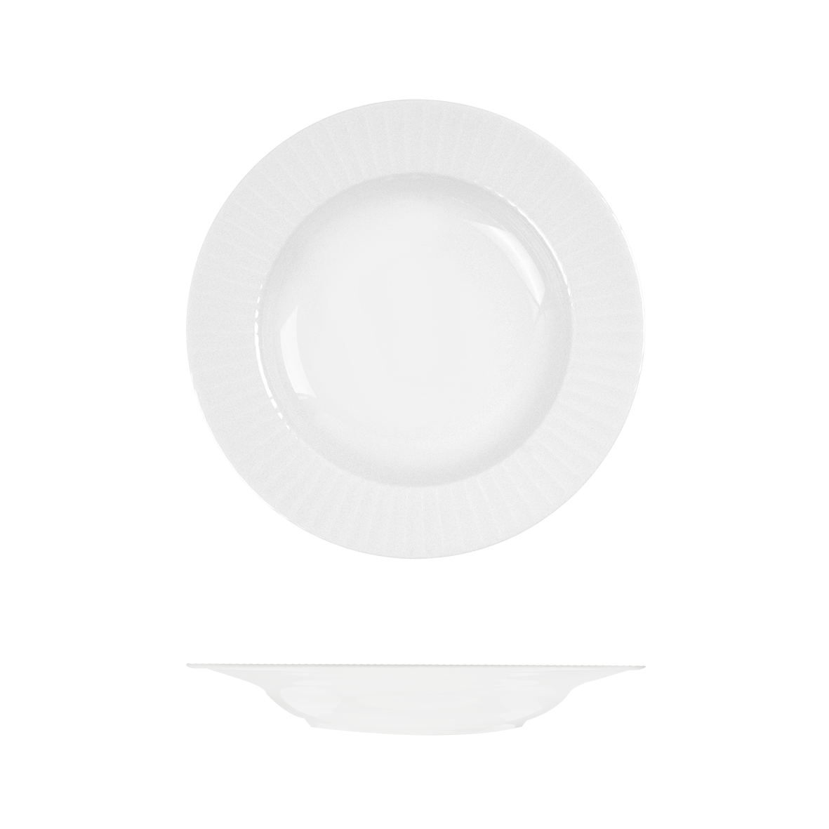 RAK Porcelain Metropolis Round Bowl - Wide Rim - 475ml - White (Pack of 12)