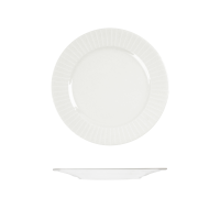 RAK Porcelain Metropolis Round Plate - Wide Rim - 210mm - White (Pack of 24)