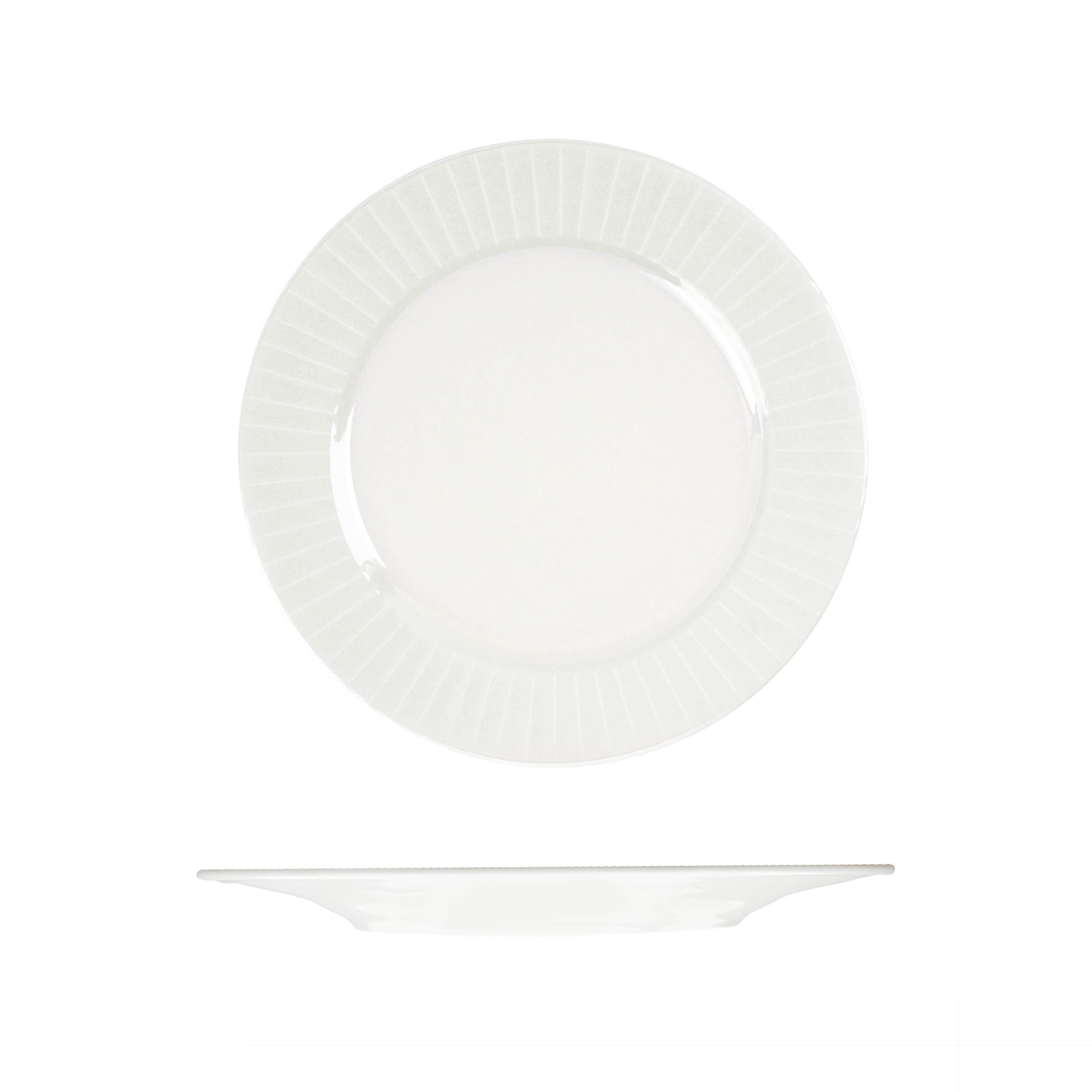 RAK Porcelain Metropolis Round Plate - Wide Rim - 240mm - White (Pack of 12)