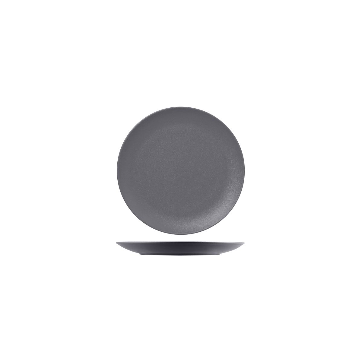RAK Porcelain Neofusion Grey Stone Round Coupe Plate - 180mm (Pack of 24)
