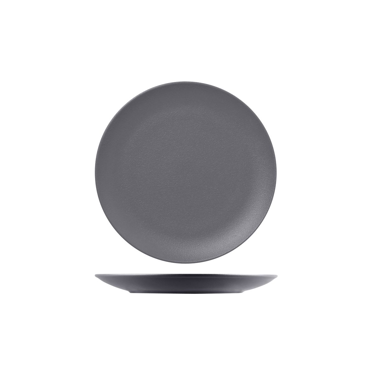 RAK Porcelain Neofusion Grey Stone Round Coupe Plate - 270mm (Pack of 12)