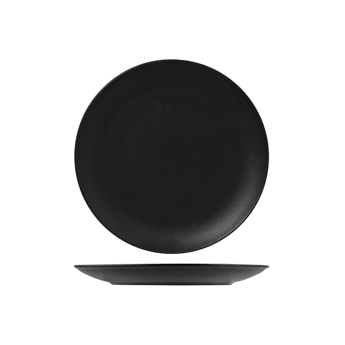 RAK Porcelain Neofusion Black Volcano Round Coupe Plate - 310mm (Pack of 6)