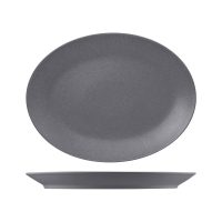 RAK Porcelain Neofusion Grey Stone Oval Coupe Platter - 360x270mm (Pack of 6)
