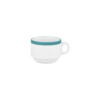 Australian Fine China Aqua Foam Blue Stackable Tea Cup - 220ml (Pack of 24)