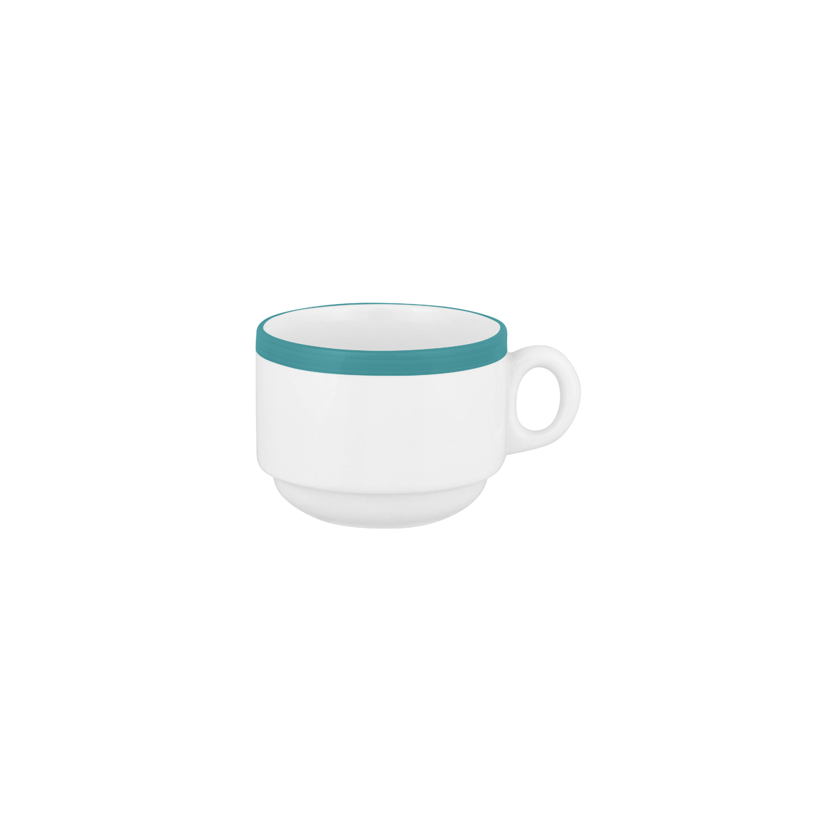 Australian Fine China Aqua Foam Blue Stackable Tea Cup - 220ml (Pack of 24)