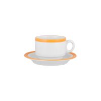 Australian Fine China Sandgroper Yellow Stackable Tea Cup - 220ml (Pack of 24)