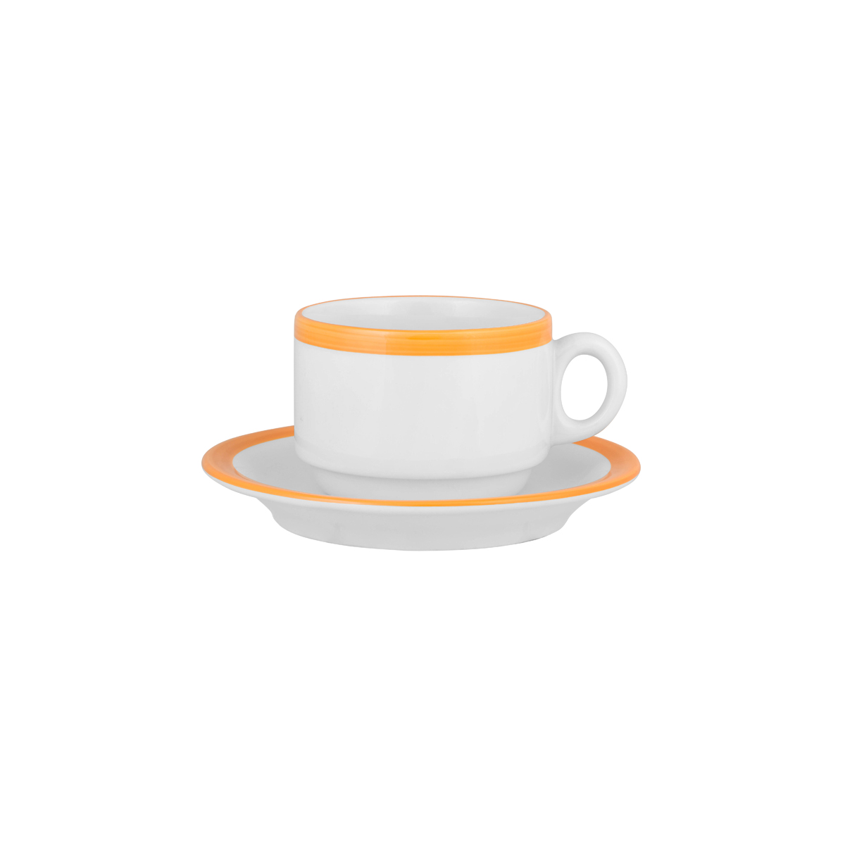 Australian Fine China Sandgroper Yellow Stackable Tea Cup - 220ml (Pack of 24)