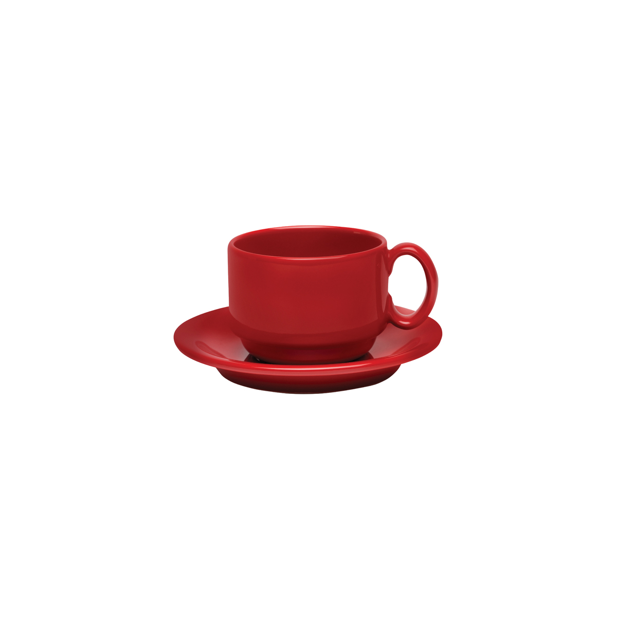 Australian Fine China Flinders Healthcare Red Stackable Ableware Cup - 240ml (Pack of 24)