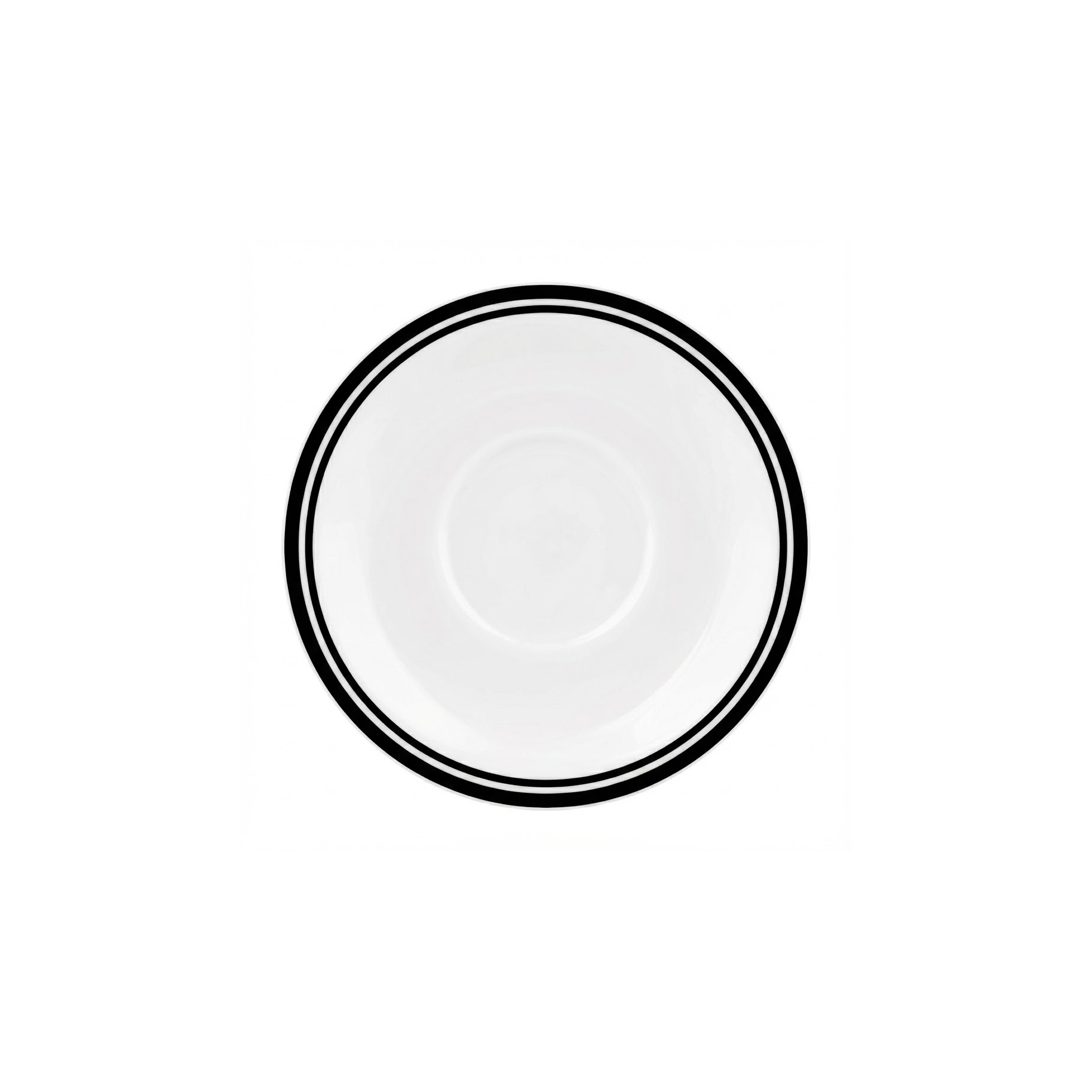 Australian Fine China Flinders Healthcare Cru Black Line Ableware Saucer - 143mm (Pack of 12)