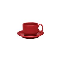 Australian Fine China Flinders Healthcare Red Saucer - 146mm (Pack of 12)