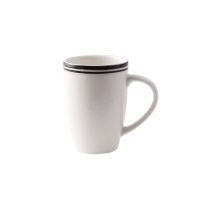 Australian Fine China Flinders Healthcare Cru Black Line Bondi Mug - 300ml (Pack of 12)