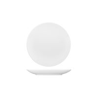 Australian Fine China Saturn Round Coupe Plate - Embossed Rim - 180mm - White (Pack of 6)