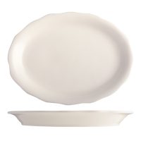 Tuxton Shell Oval Plate - 317x238mm (Pack of 12)