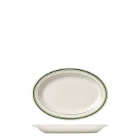 Tuxton Green Bay Oval Plate - 292x203mm (Pack of 12)