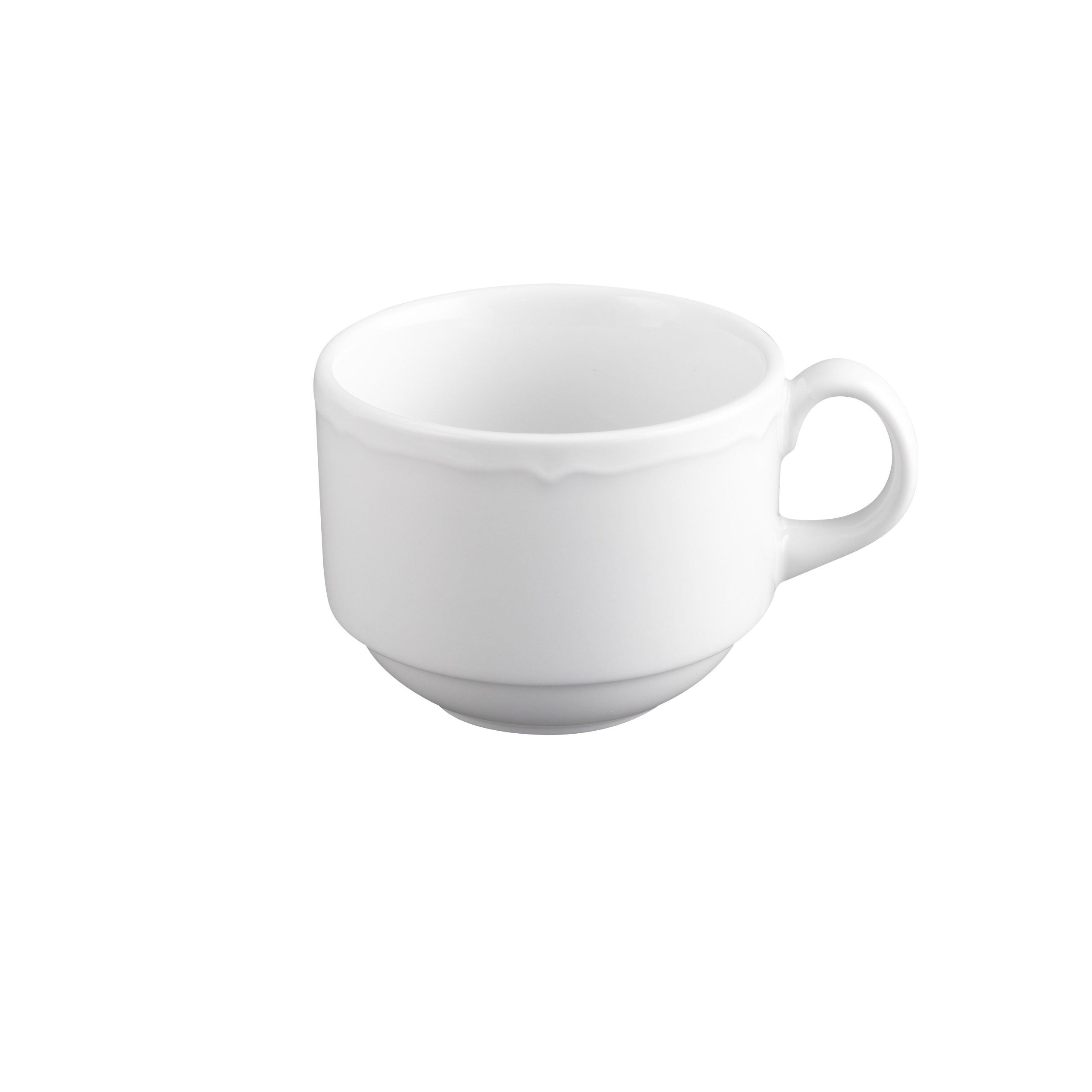 Tuxton Charleston Stackable Cup - 240ml (Pack of 36)