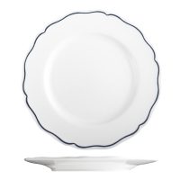 Tuxton Charleston Blue Band Round Plate - 272mm (Pack of 12)