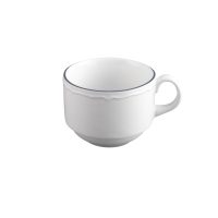 Tuxton Charleston Blue Band Stackable Cup - 240ml (Pack of 36)