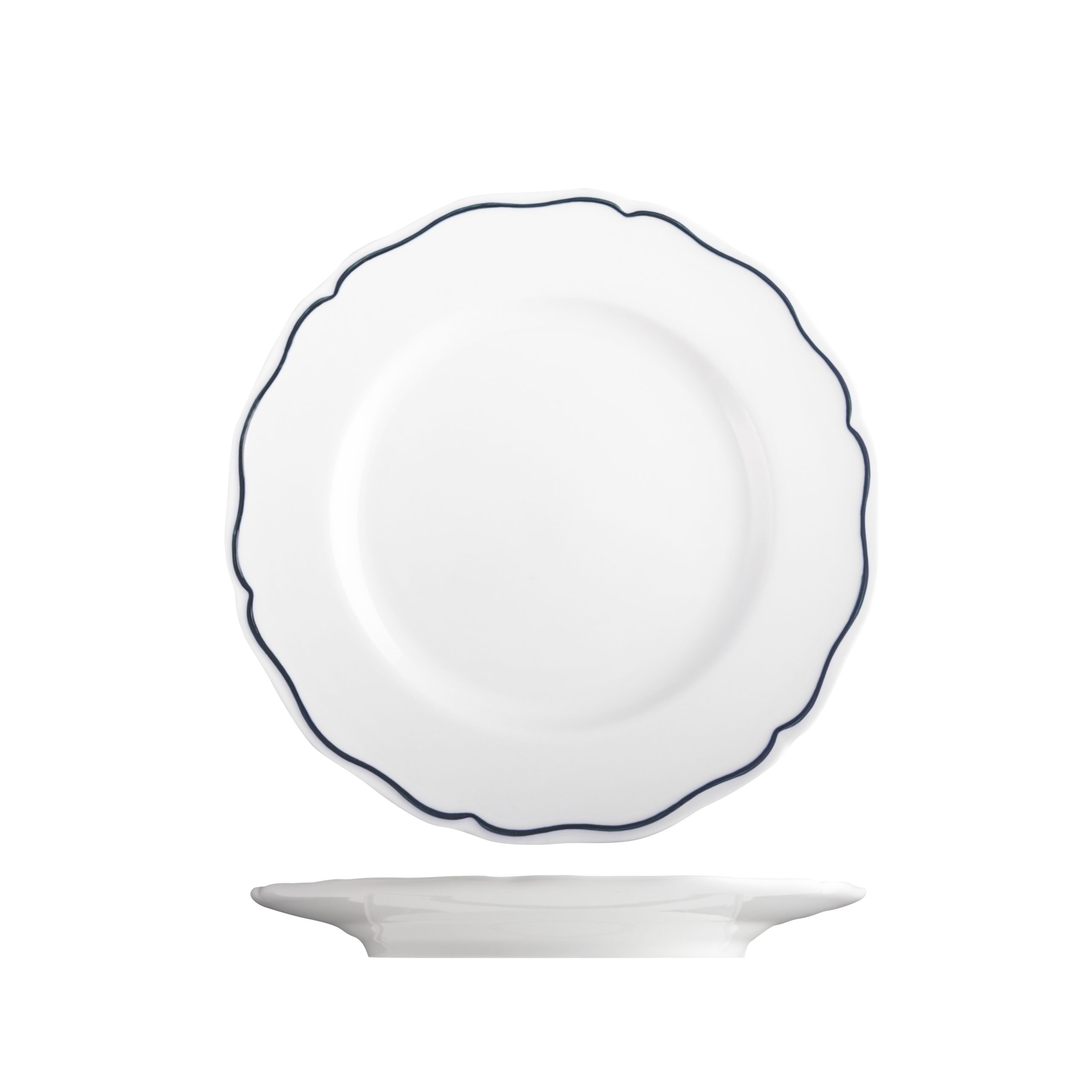 Tuxton Charleston Blue Band Round Plate - 192mm (Pack of 36)